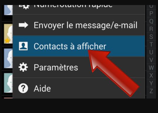 unhide all the contacts on the android