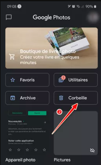 open Google Photos ap