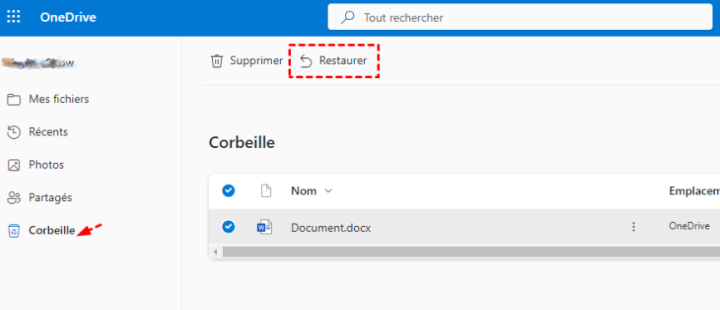 recover deleted photos from OneDrive