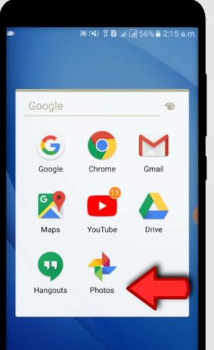 launch the photos app 