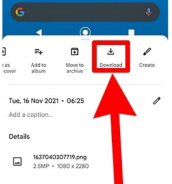 click on download button