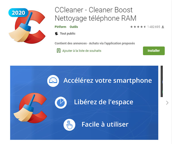 ccleaner tablette android