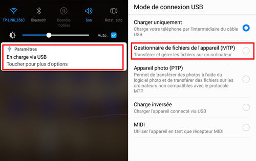 changer mode mtp
