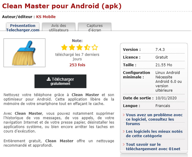 clean master download for android apk