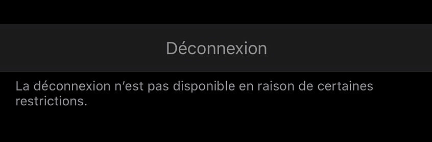 impossible de se déconnecter de l'identifiant Apple sur iphone