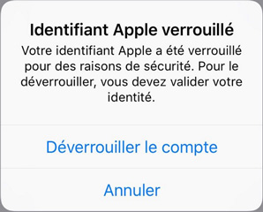 cet id apple est verrouille