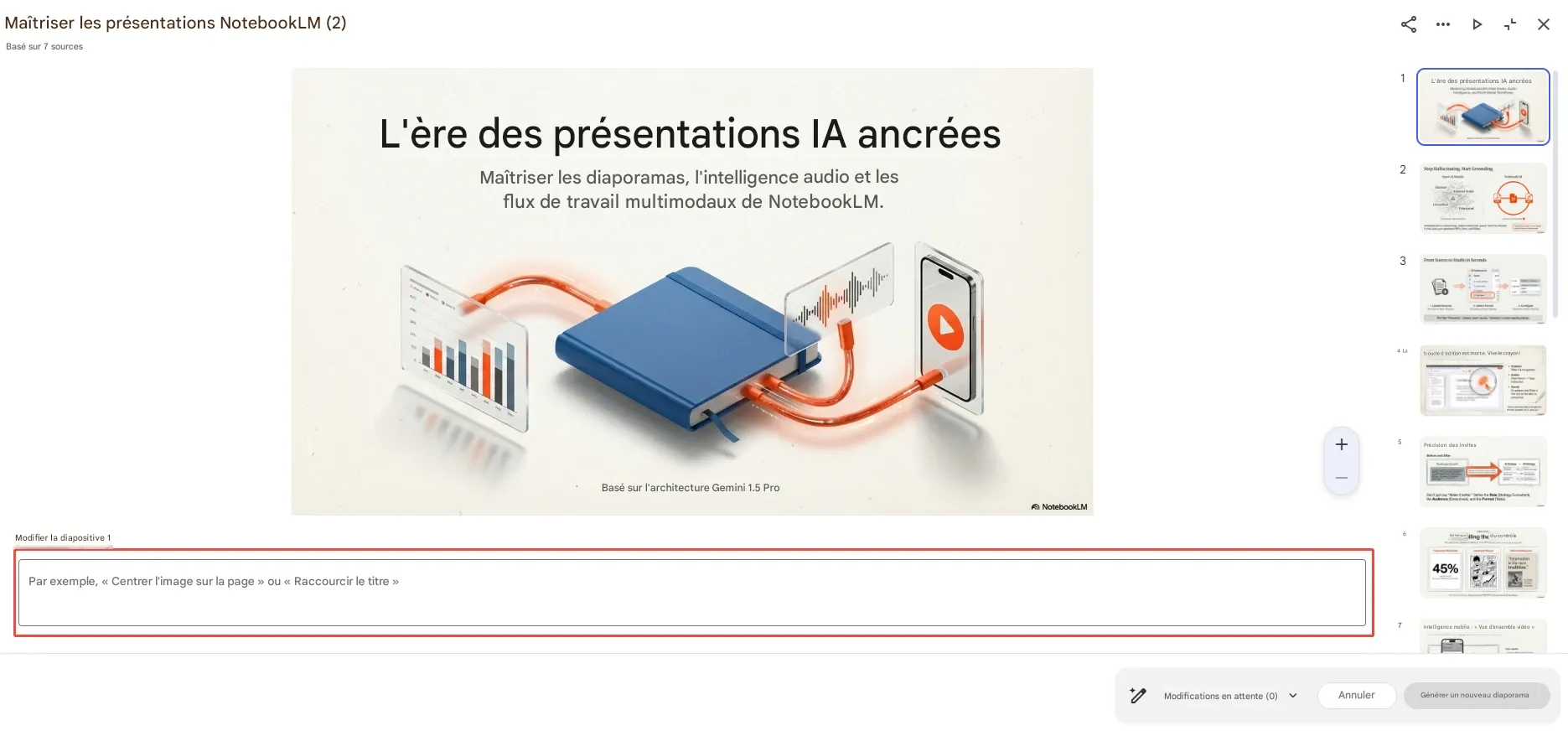 enter prompt for notebooklm slide
