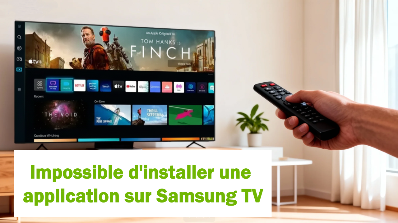 impossible d'installer une application sur Samsung TV