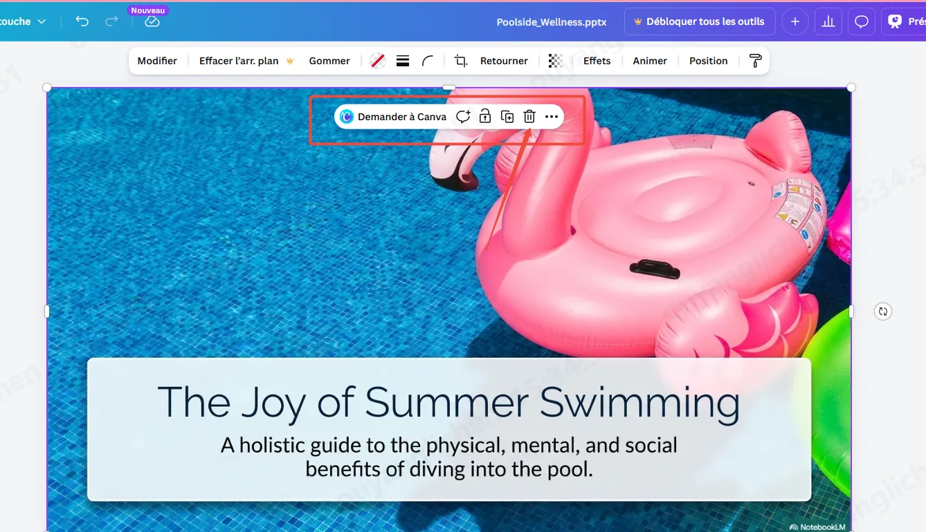 canva remove notebooklm watermark