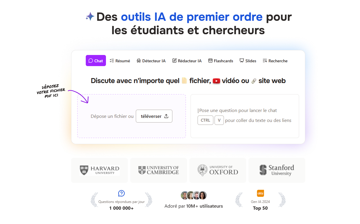 ChatPDF pour discuter avec un PDF grâce à l'IA