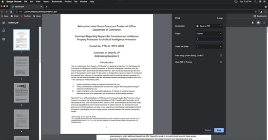Modifier les marges d'un PDF avec Chrome