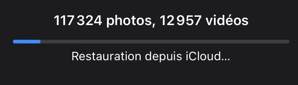 Restauration depuis iCloud