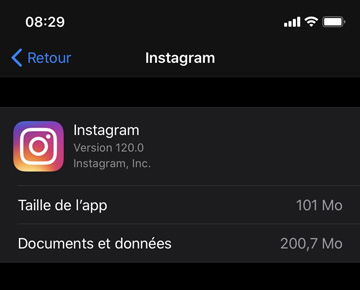 iphone documents et données