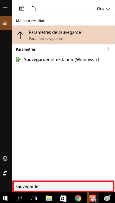 parametre sauvegarde