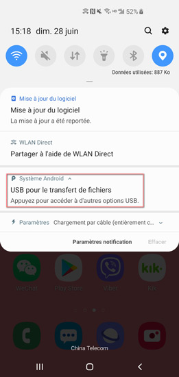 notification barre