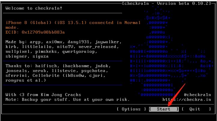 Cliquer sur démarrer