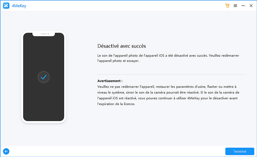 désactiver le son de la caméra - guide 4MeKey