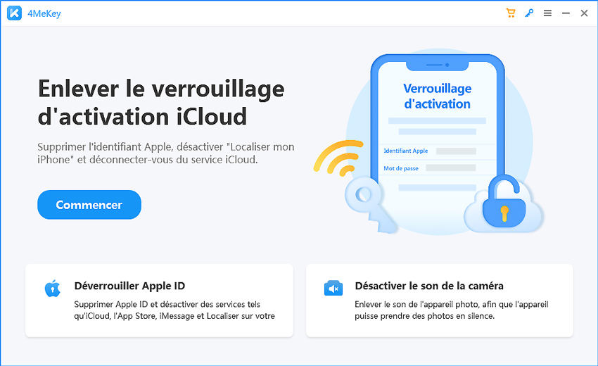 sélectionnez déverrouiller l'identifiant Apple - Guide 4MeKey