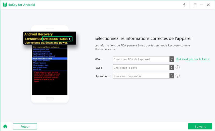 guide choisir info pda pour enlever compte google