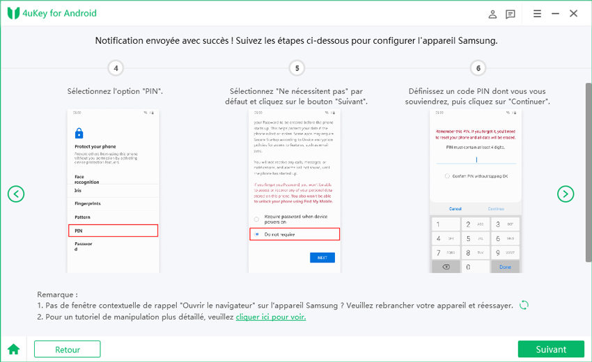 définir code pin tenorshare 4ukey pour android