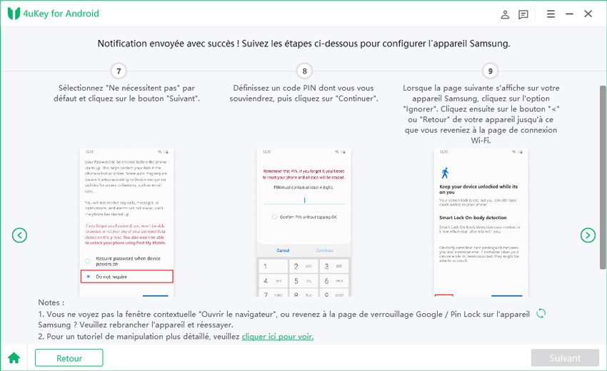 entrer code de verrouillage tenorshare 4ukey pour android