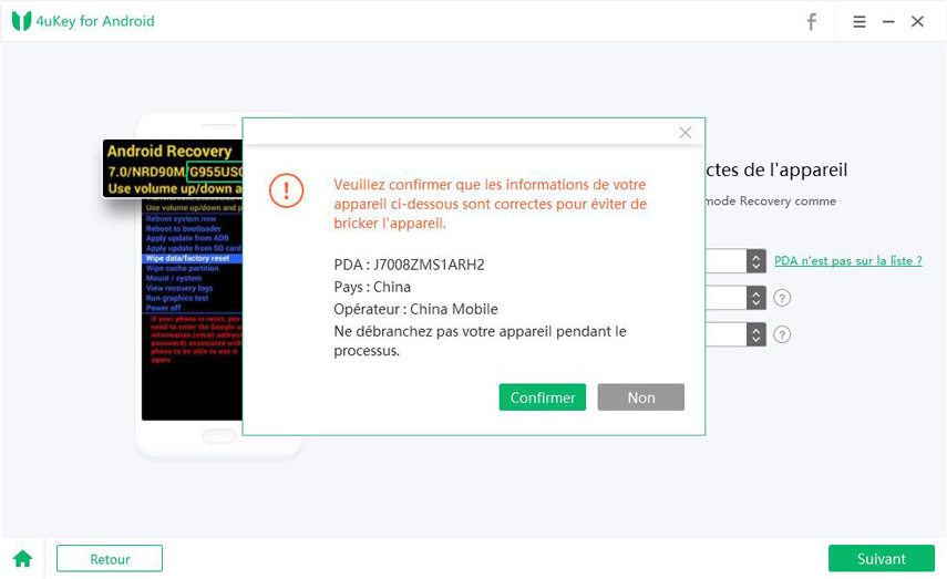 guide confirmer info appareil pour contourner frp