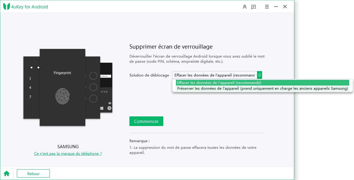 unlock android with 4ukey for android