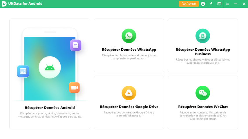sélection de la récupération de données Android