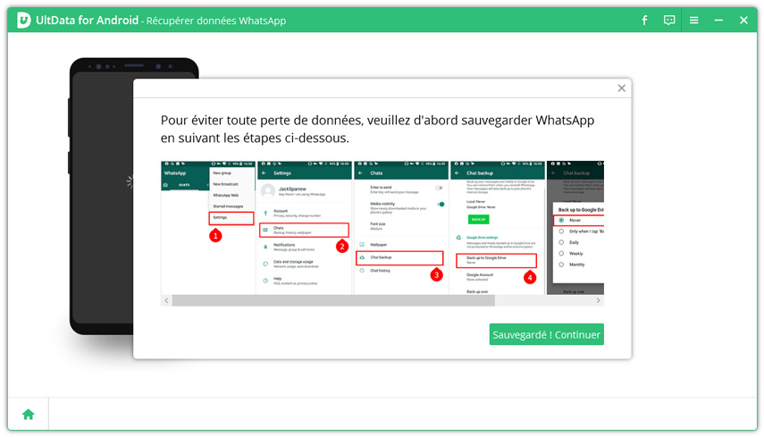 guide sauvegarde whatsapp android 