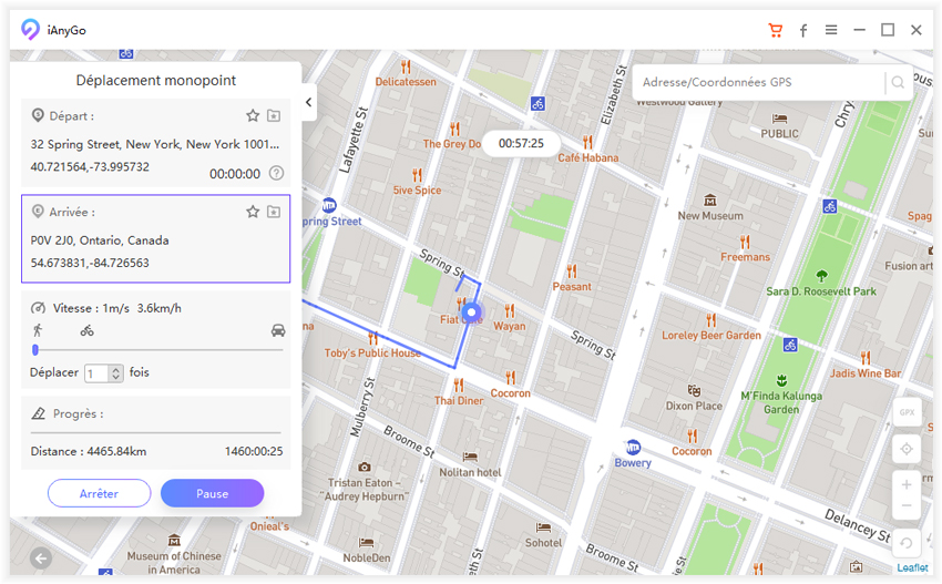 zoomer sur la carte