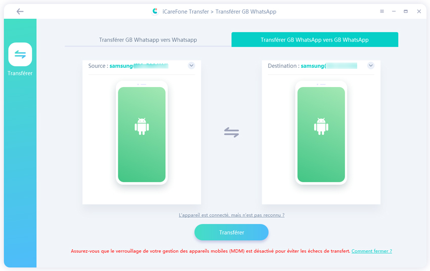 transferer discussions gb whatsapp vers nouveau telephone - icarefone
