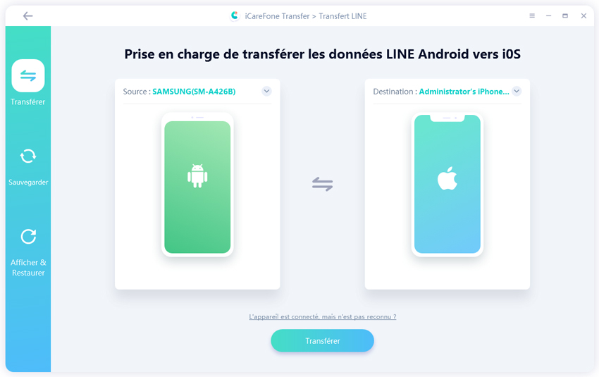 guide icarefone transfer guide - transfert line