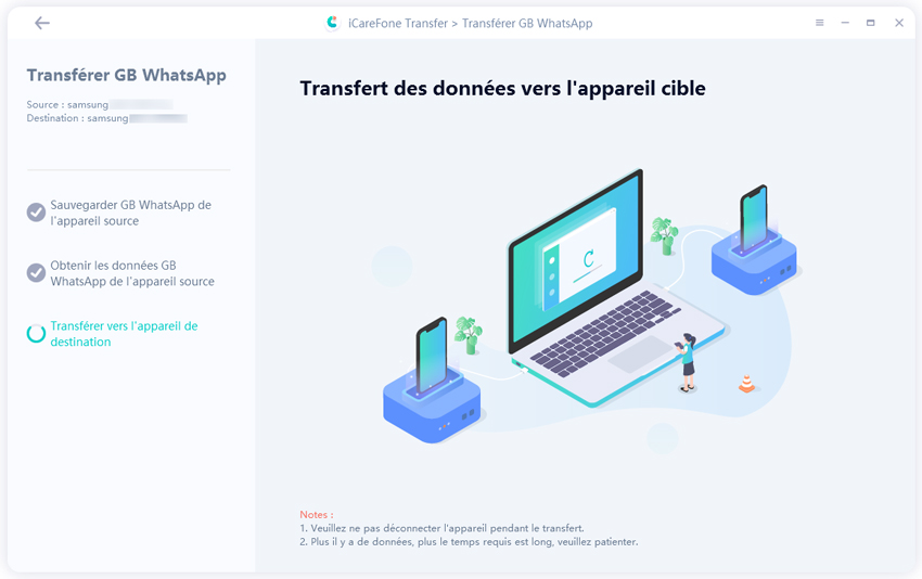 transfert gb whatsapp vers nouveau telephone - icarefone