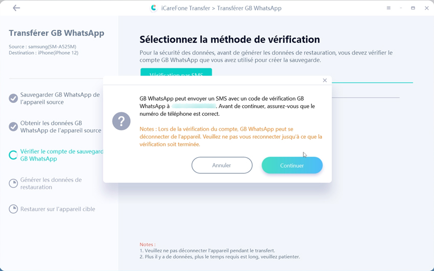 transferer compte et donnees gb whatsapp vers whatsapp - icarefone