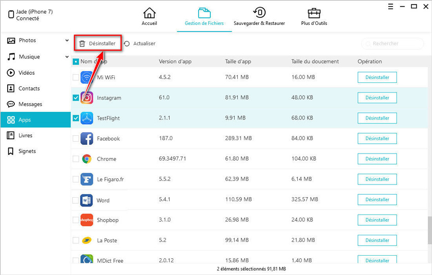 guide desinstaller app