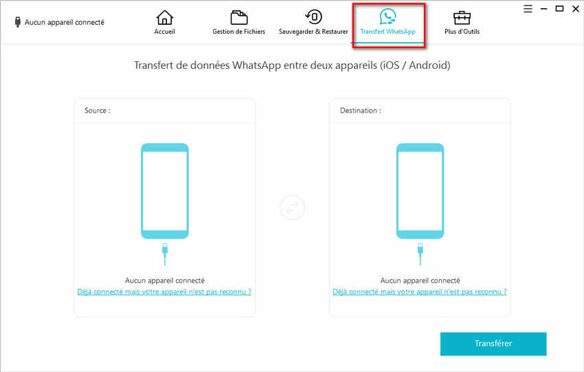 Transfert WhatsApp avec iCareFone