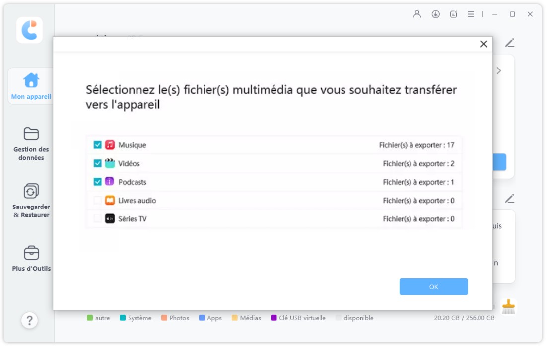 guide transferer de itunes ver appareil