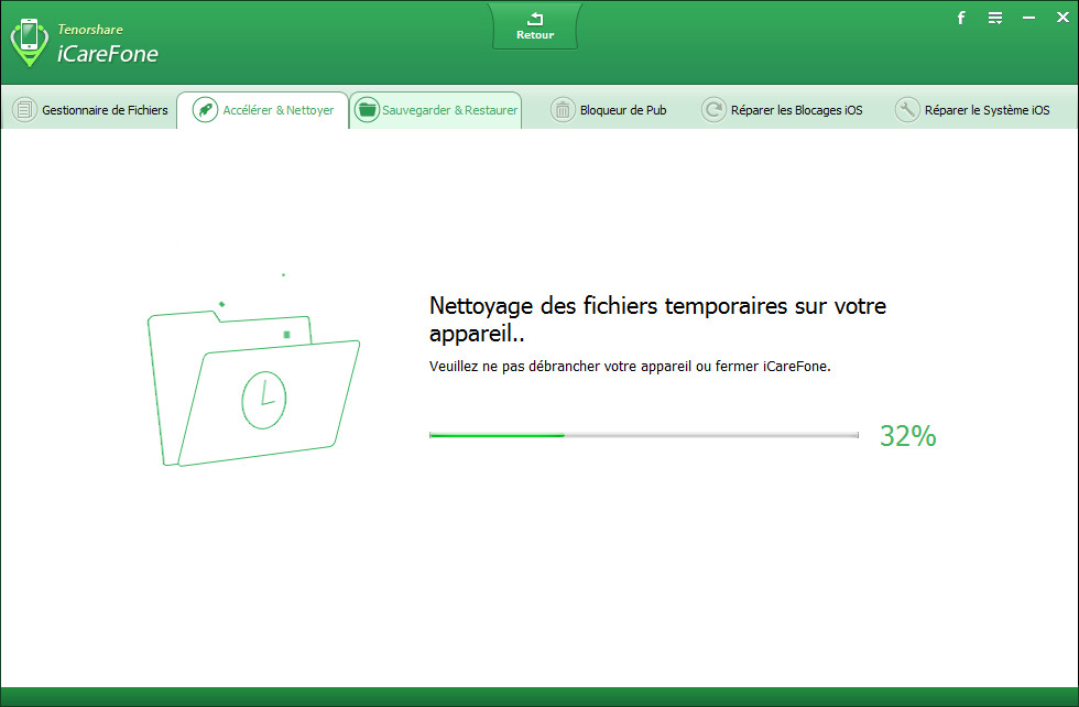 nettoyage en cours