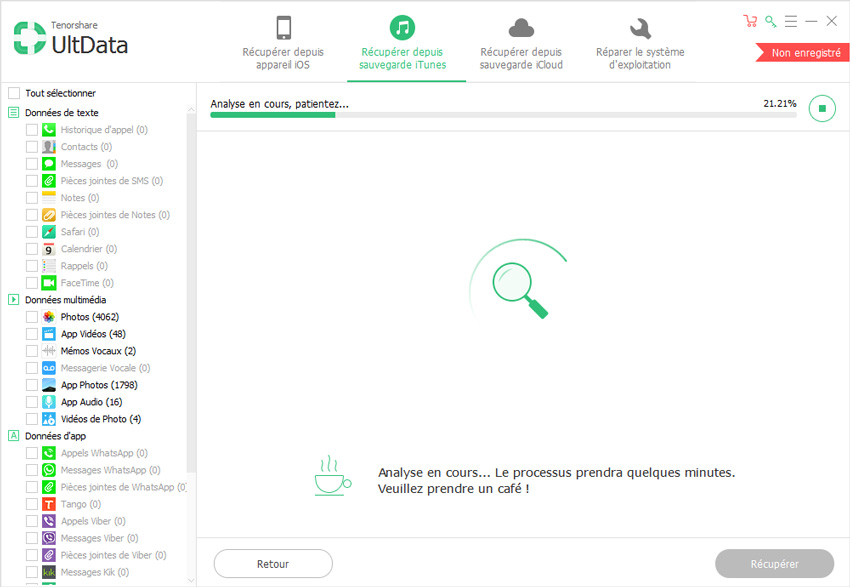 previsualiser donnees itunes avec ultdata ios