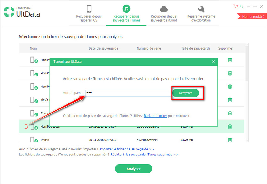 guide previsualiser donnees itunes et restaurer sur iphone
