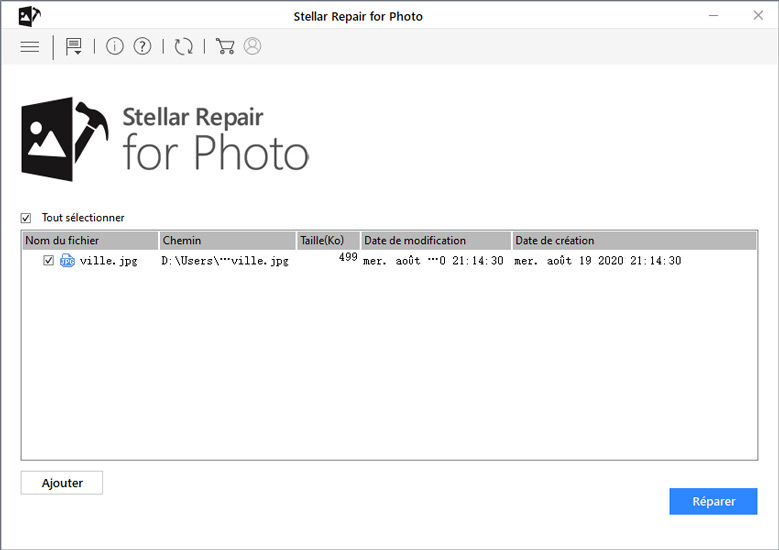 réparer une photo - stellar photo repair