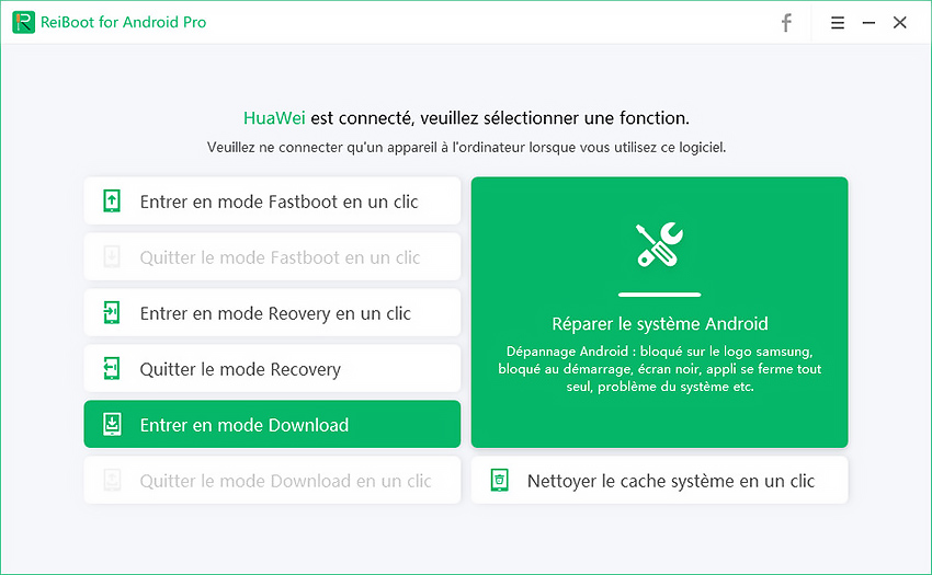 entrer en mode download
