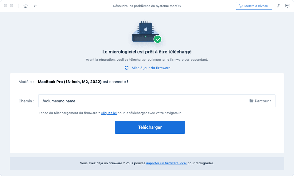 download the matching firmware to downgrade