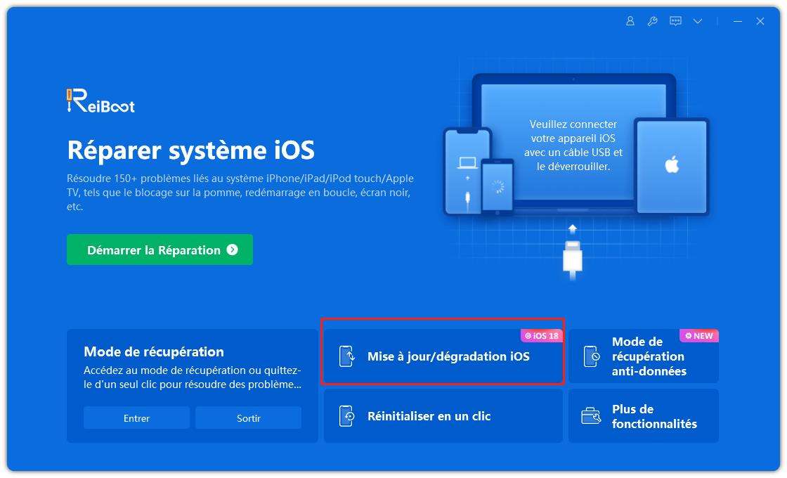 Rétrogradation d'iOS 18 bêta