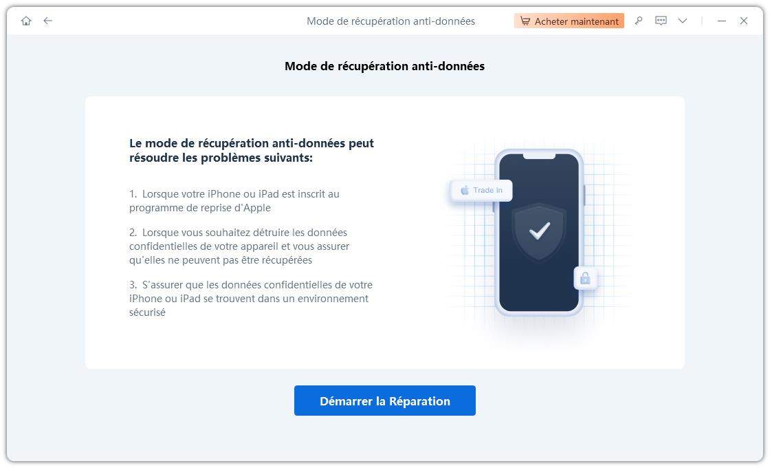 anti-data recovery repair with reiboot