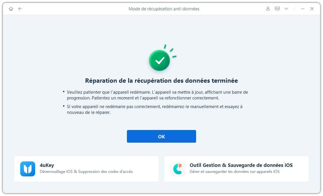 anti-data recovery repair with reiboot