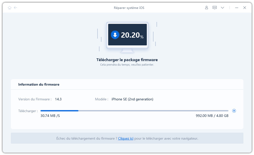 réparer iphone pour mettre à fin l'erreur 4000