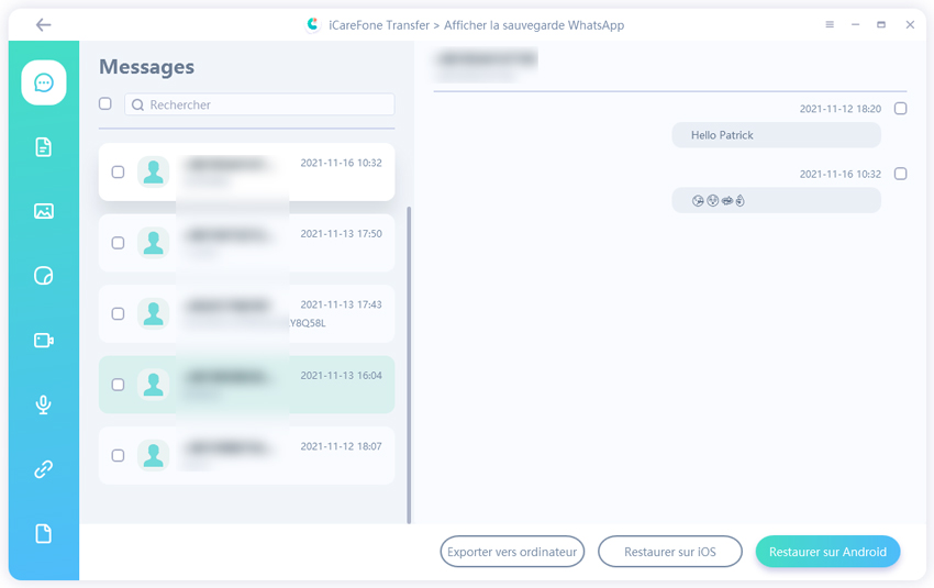 guide icarefone transfer - lire sauvegarde whatsapp google drive