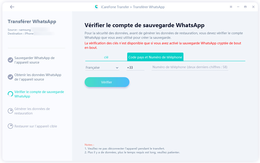 vérifier compte whatsapp