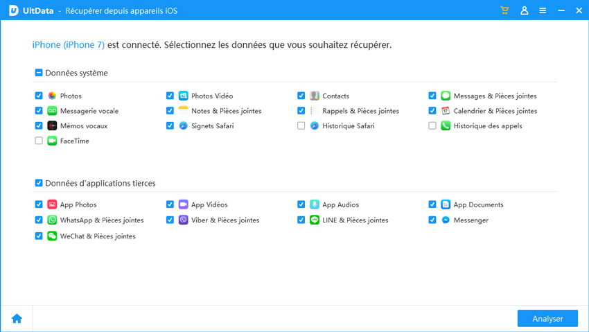 guide analyser données iphone à récupérer